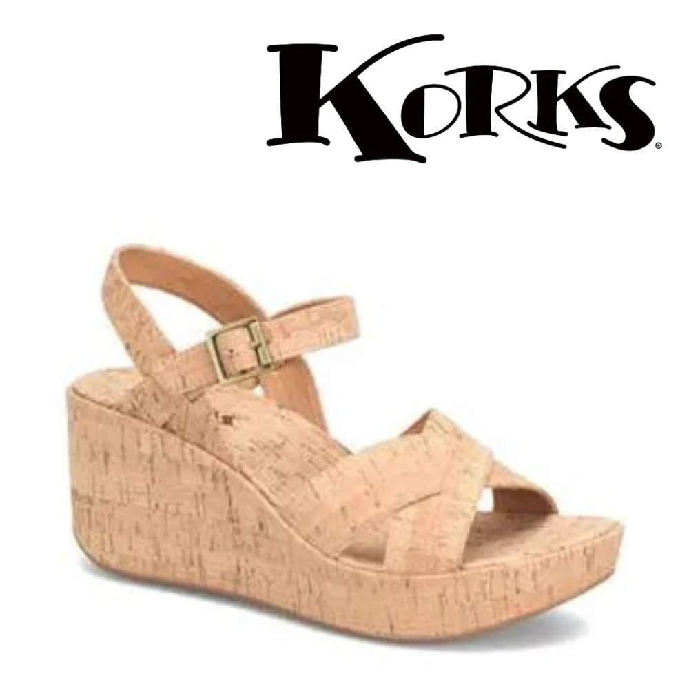Kork-Ease - Denica Wedge Sandal- Size 7